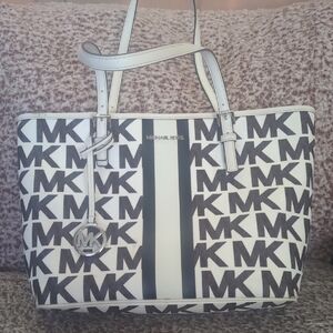 Michael Kors Monogram Black and White Tote